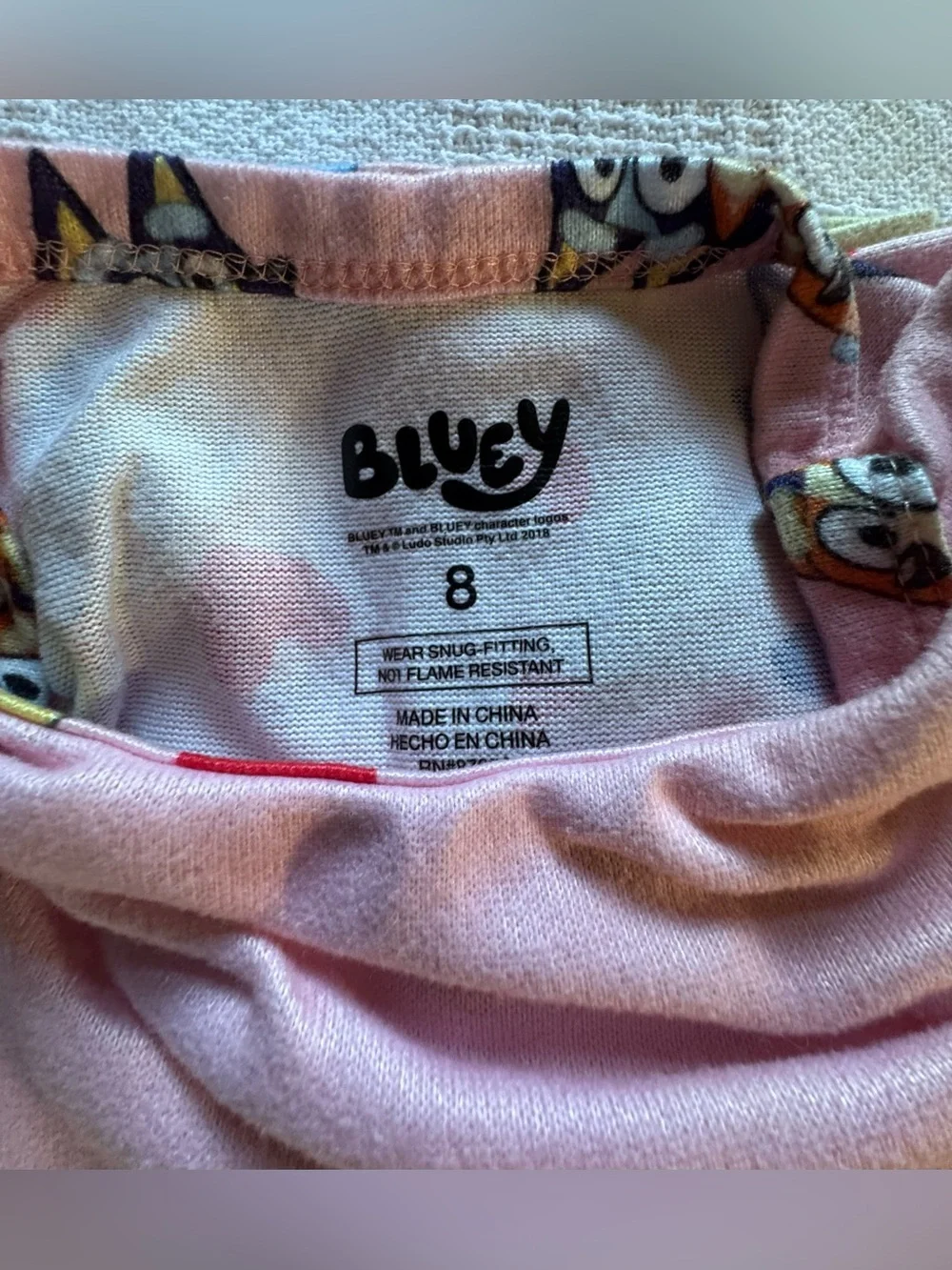 Bluey pink cartoon
